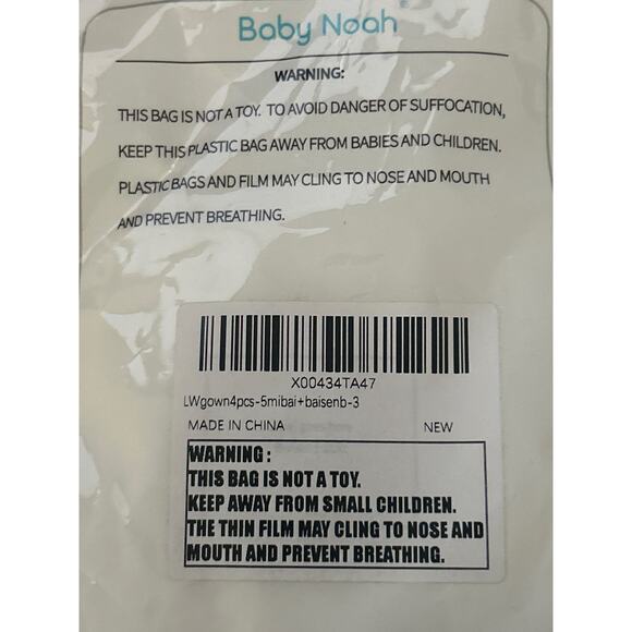 New in Package Baby Noah Newborn Gown White - Picture 3 of 3